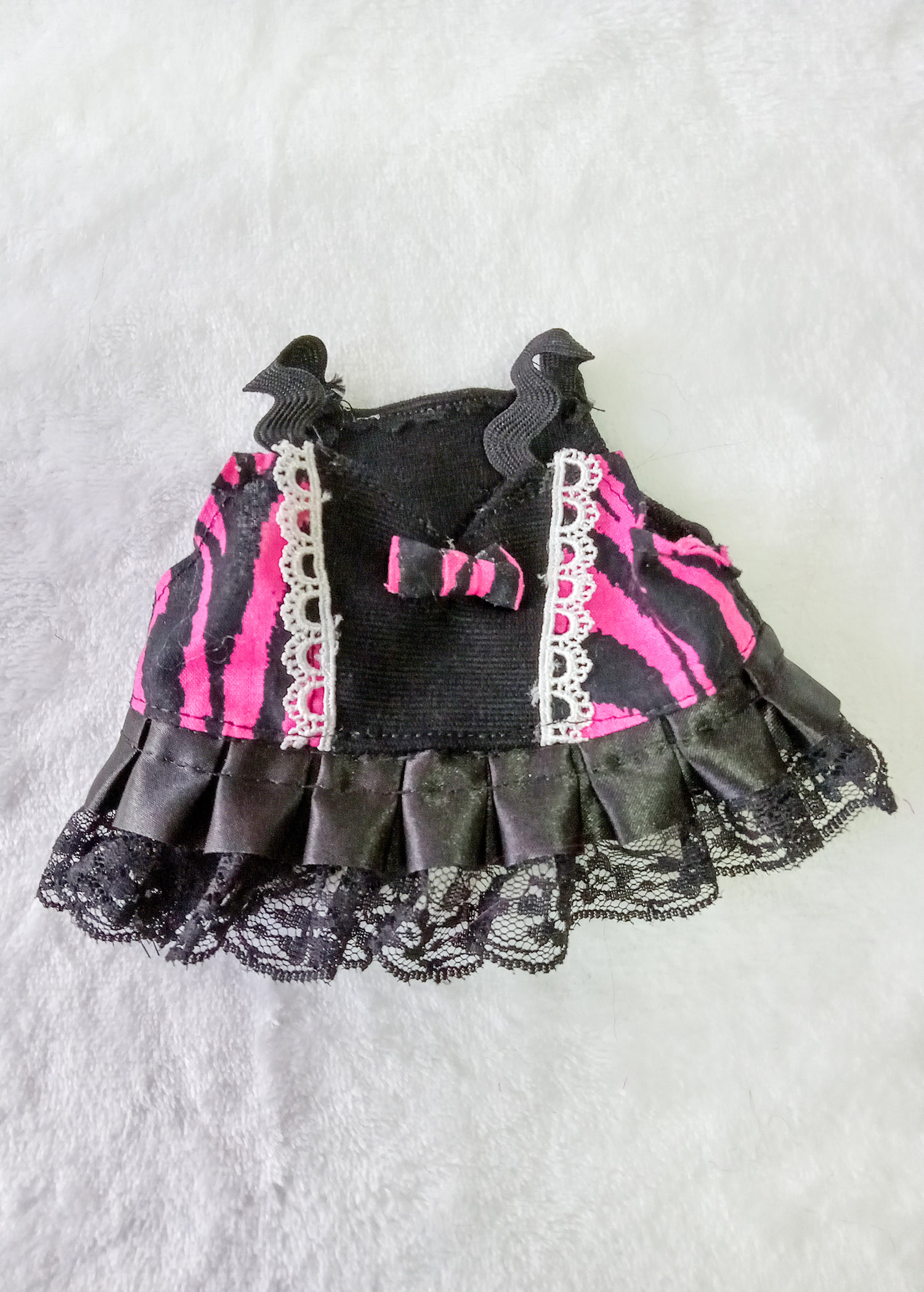 Zebra Striped Dress for 20cm Doll